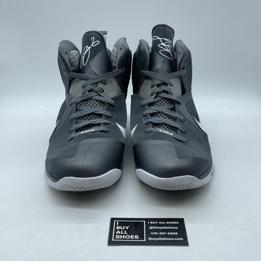 Size 13 - Nike LeBron 9 Cool Grey White Leather (46976-007)