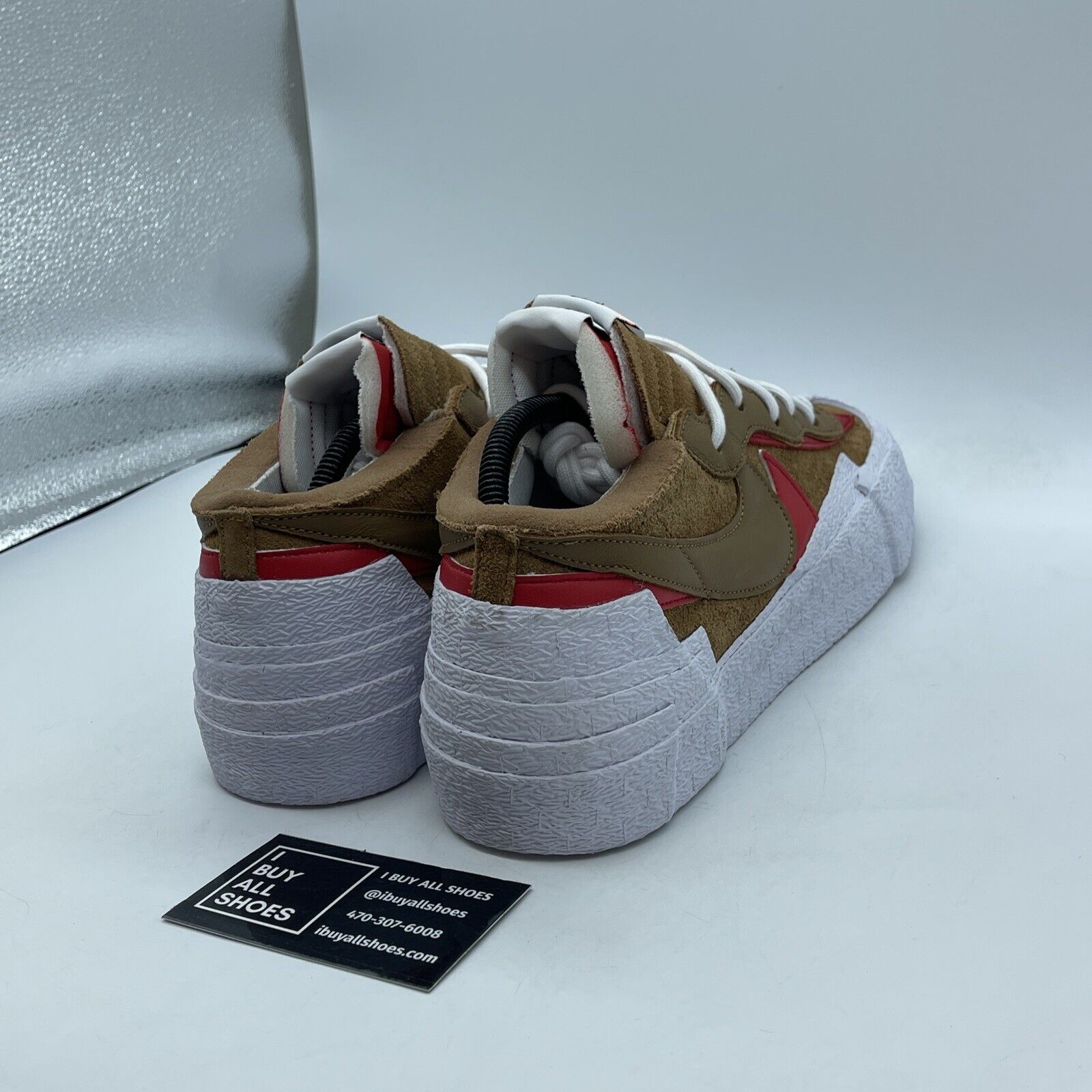 Size 11 - Nike sacai x Blazer Low British Brown Tan Suede Leather (DD1877-200)