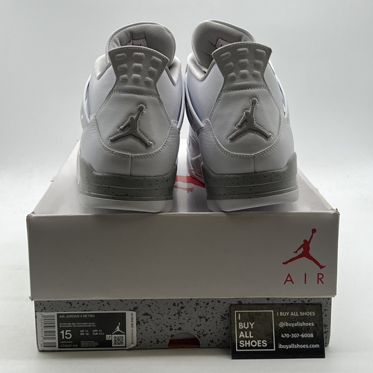 Size 15 - Air Jordan 4 Retro Mid White Oreo (CT8527-100)