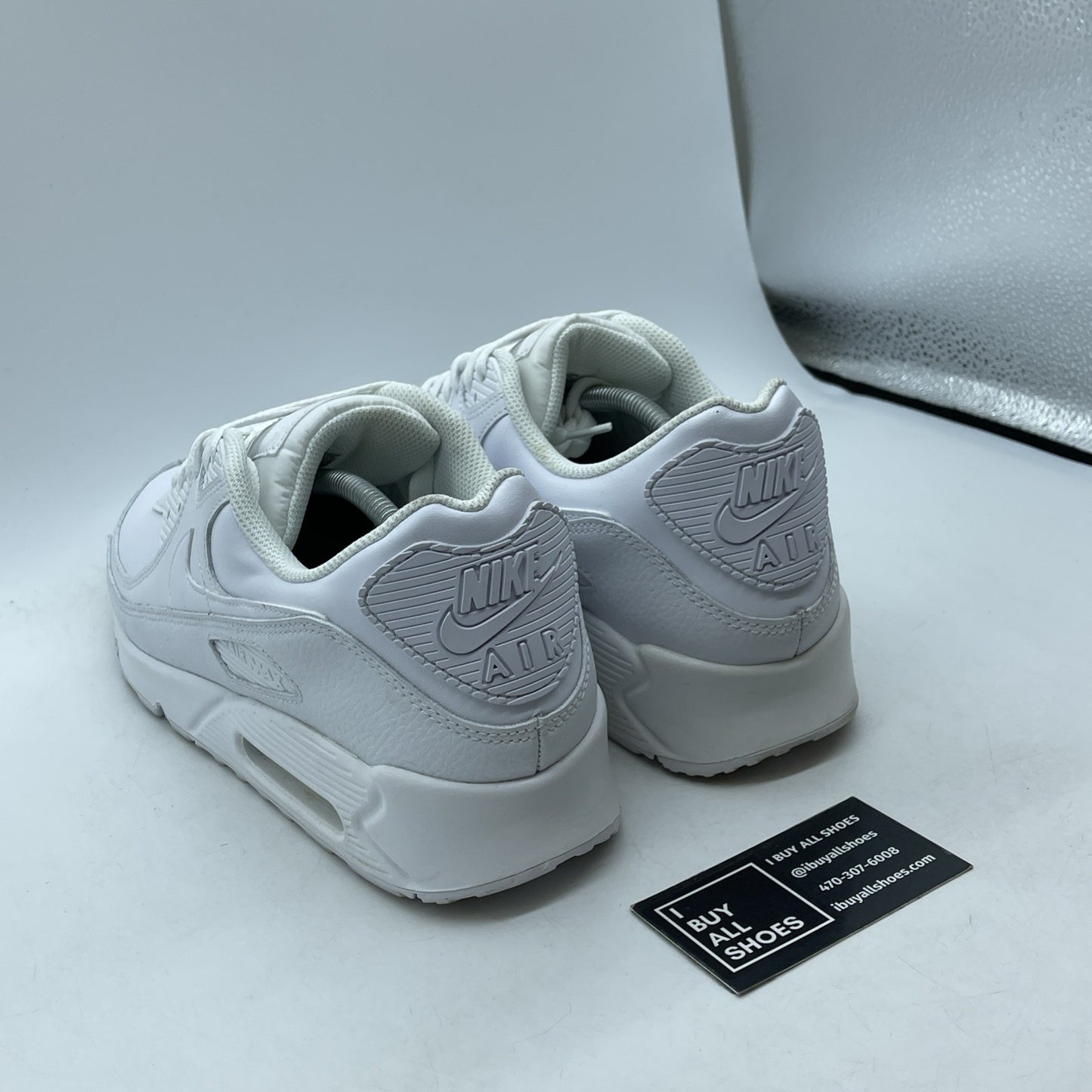Size 13 - Nike Air Max 90 LTR Triple White Leather (CZ5594-100)