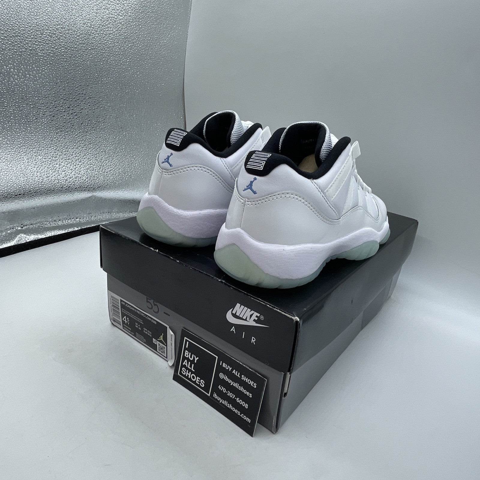 Size 4.5Y - Air Jordan 11 Retro Low Legend Blue (528896-117)