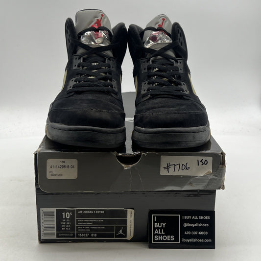 Size 10.5 - Air Jordan 5 Retro 2011 Black Metallic (136027-010)