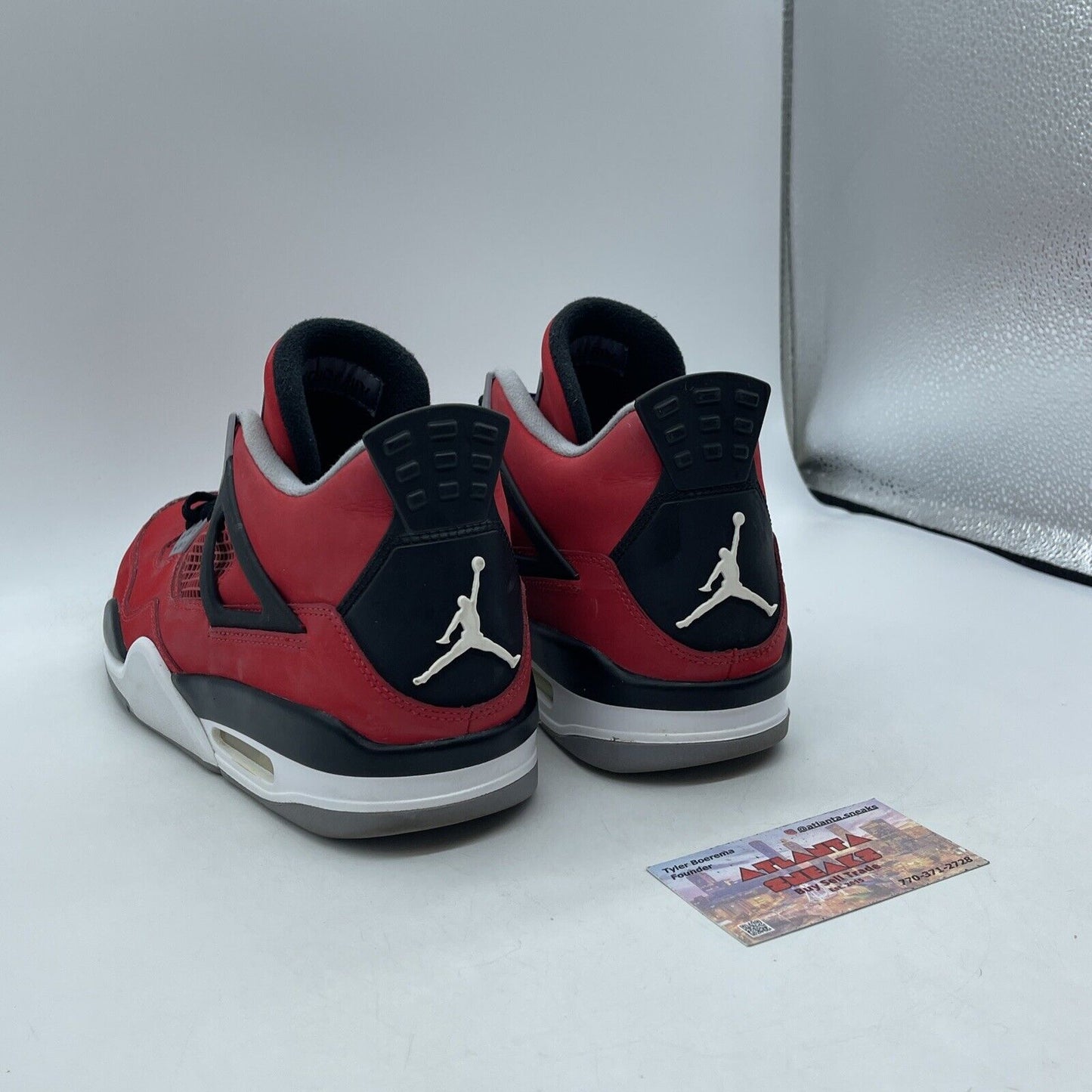 Size 10 - Jordan 4 Retro Toro Bravo 2013 Red Suede Black White (308497-603)