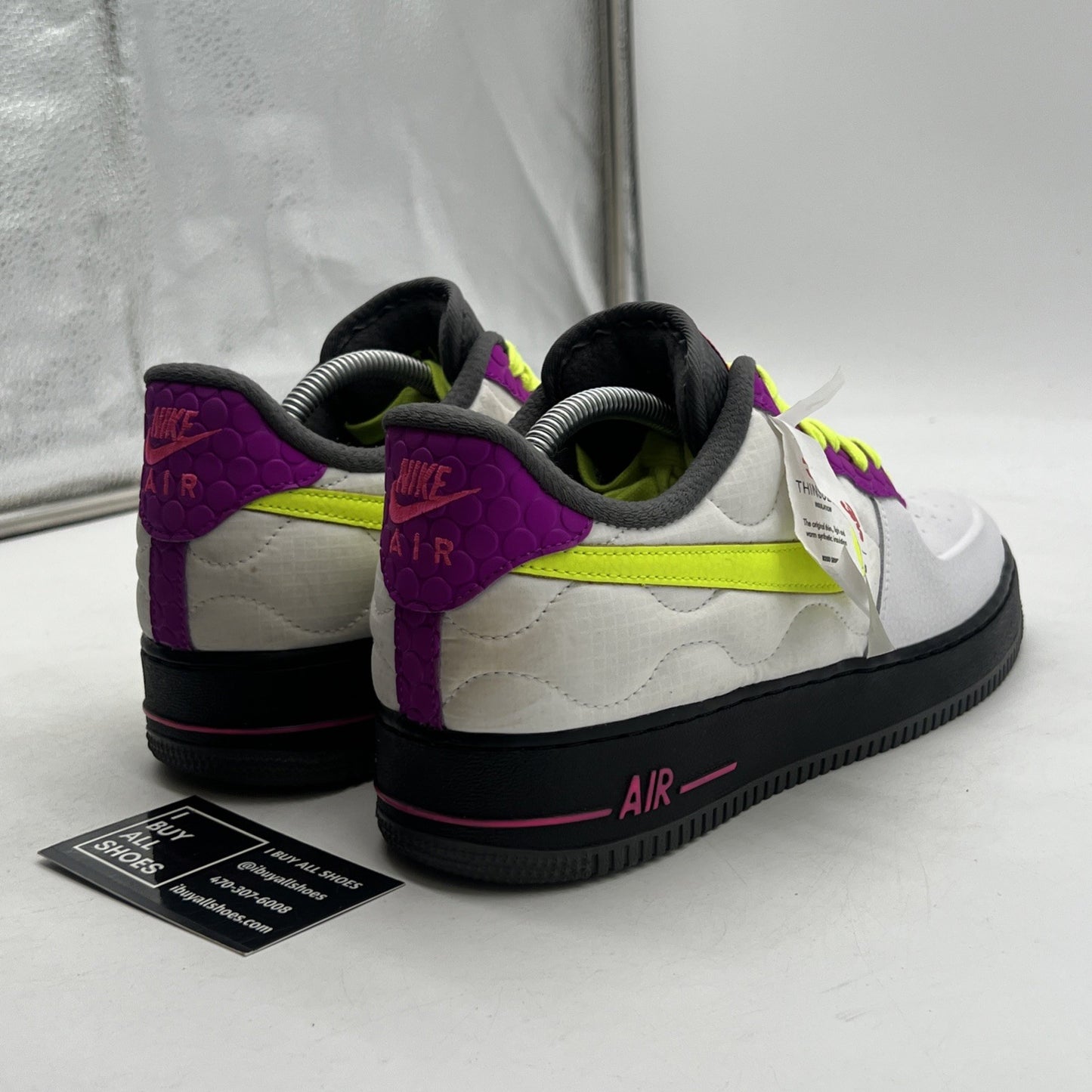 Size 9.5 - Nike Air Force 1 Nike By You (DJ2655-992) White Purple Black 3M