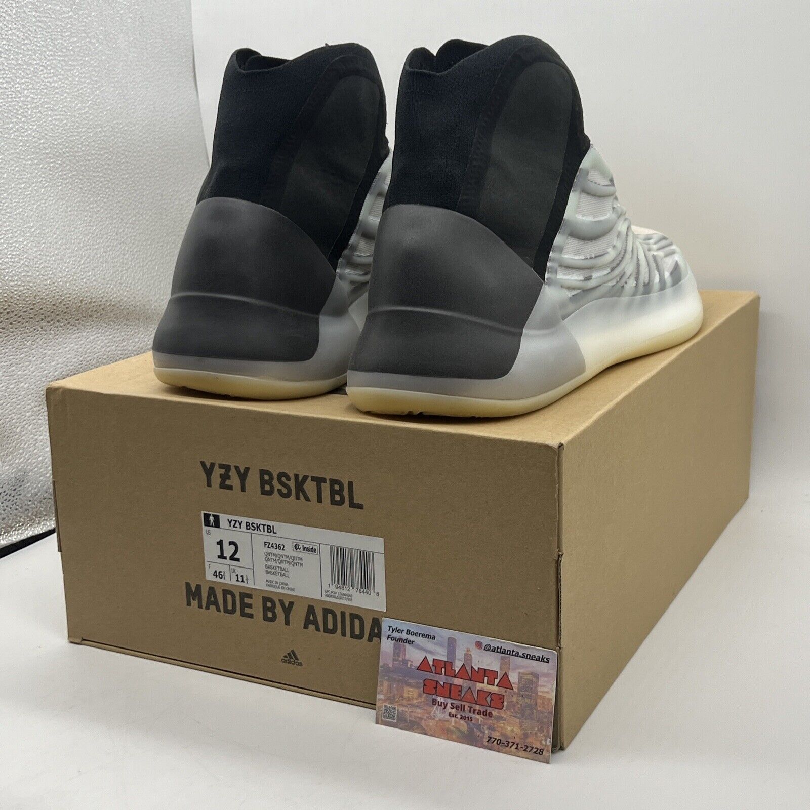 Size 12 - adidas Yeezy Basketball Quantum Black Suede (FZ4362)