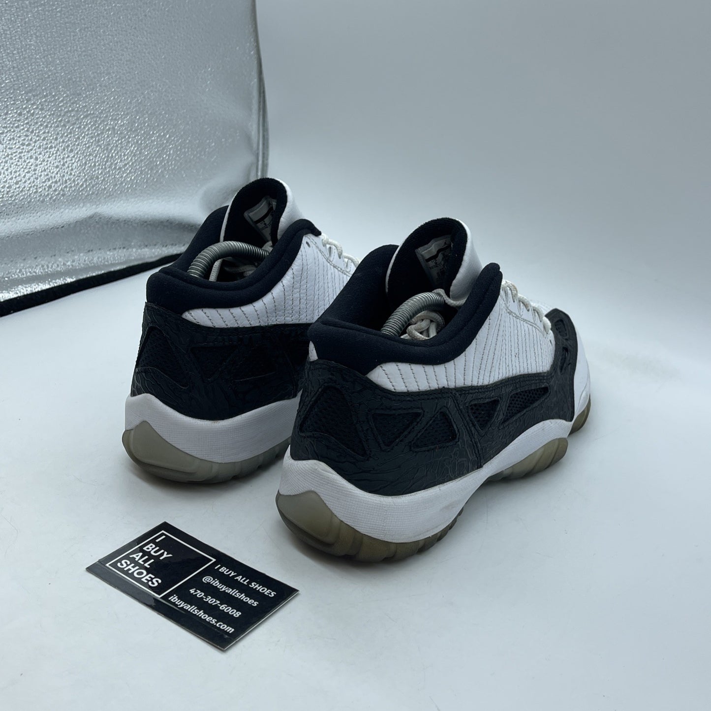 Size 9 - Air Jordan 11 Retro IE Low White Black Suede Leather (306008-100)