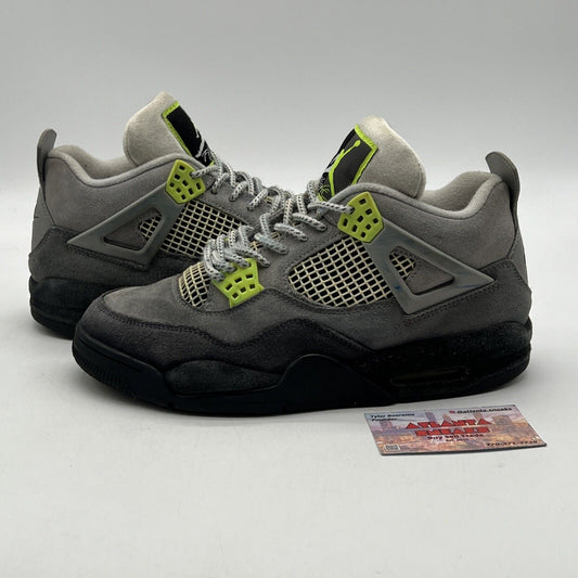 Size 8.5 - Jordan 4 Retro SE Mid Neon 95 Grey Suede (CT5342-007)