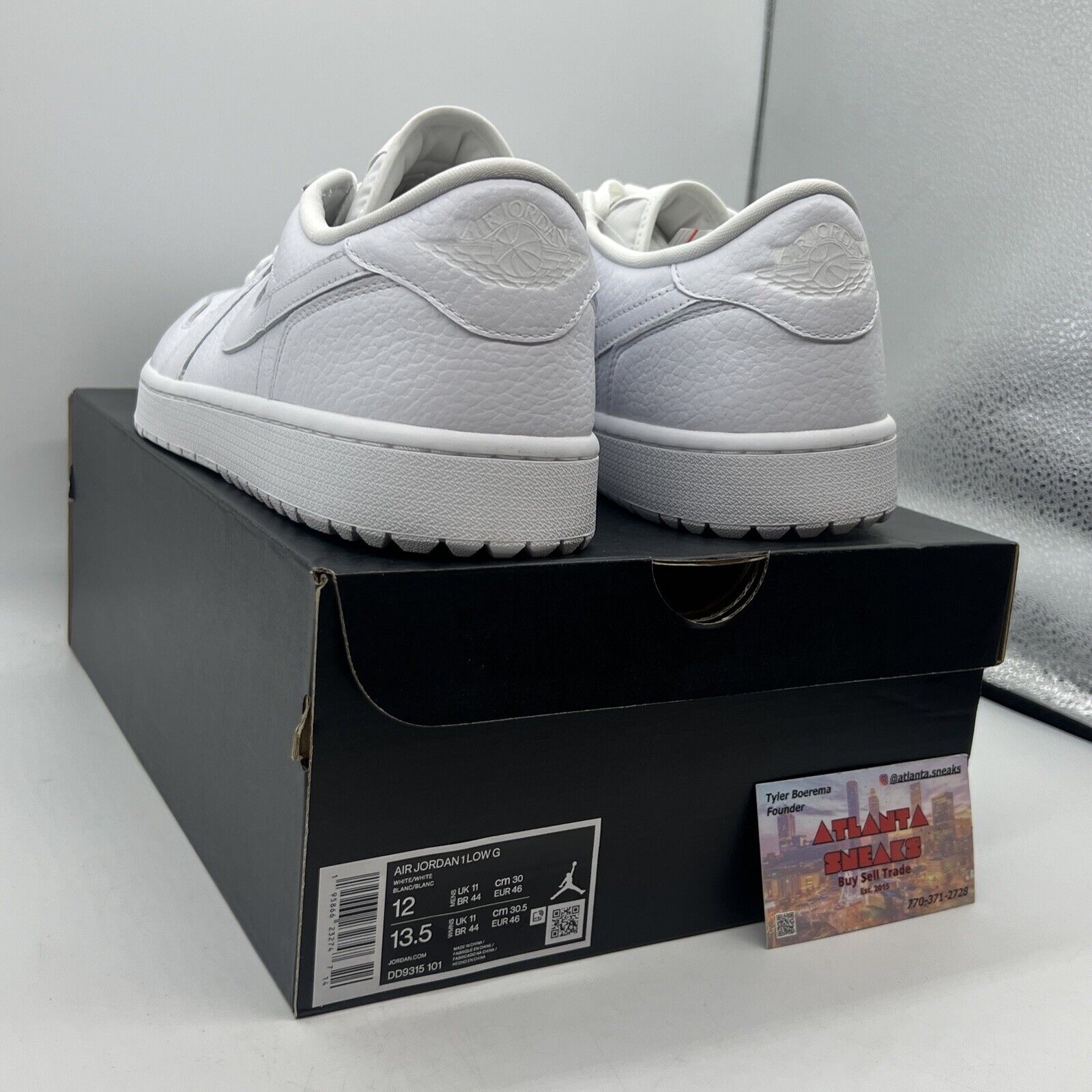 Size 12 - Jordan 1 Low Golf Triple White 2022 Brand New Og All