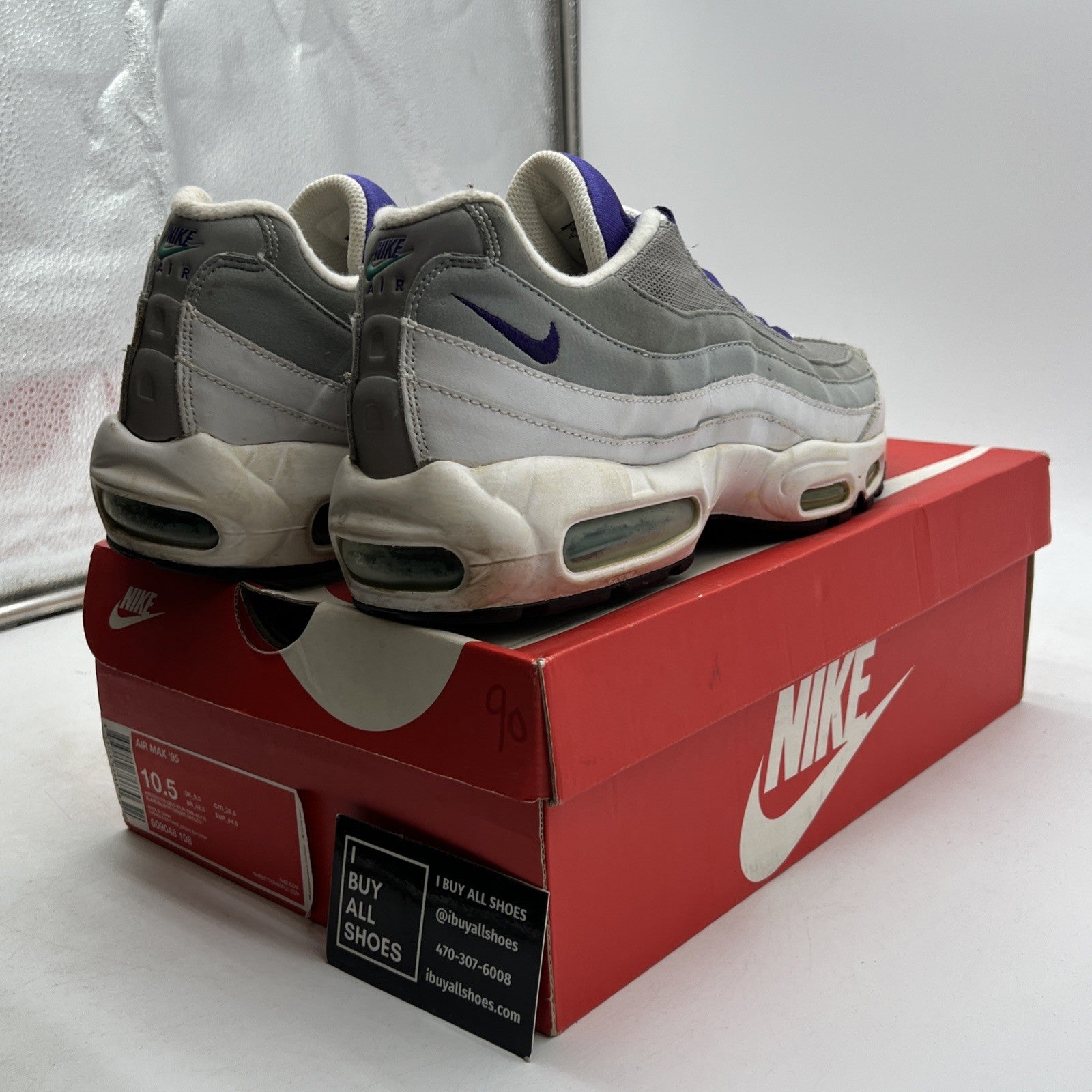 Size 10.5 - Nike Air Max 95 White (609048-108)
