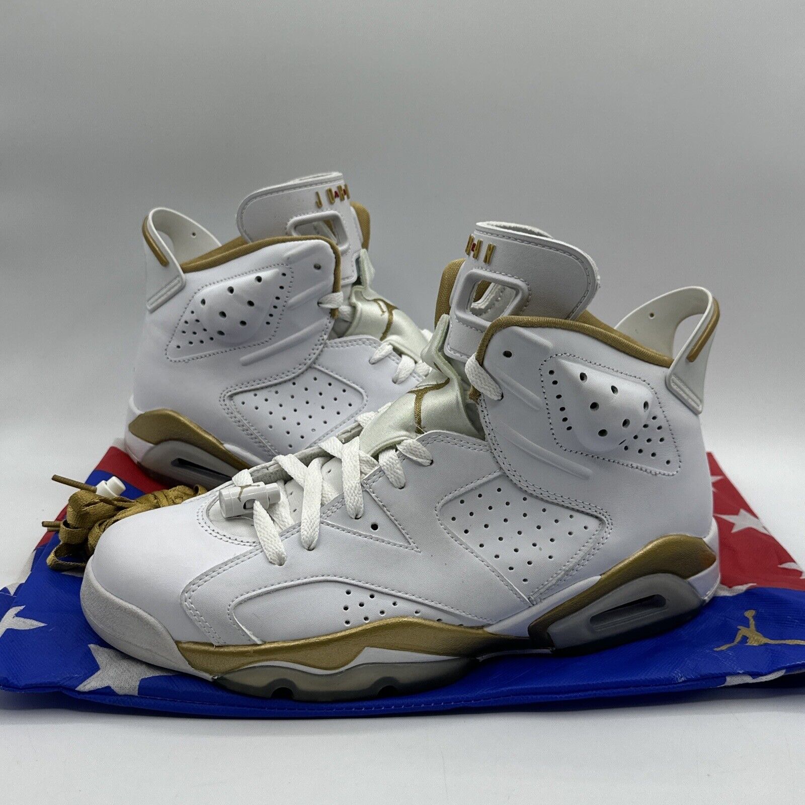 Size 9 - Jordan 6 Retro GMP 2012 White Golf With Carry Case Extra Laces Leather