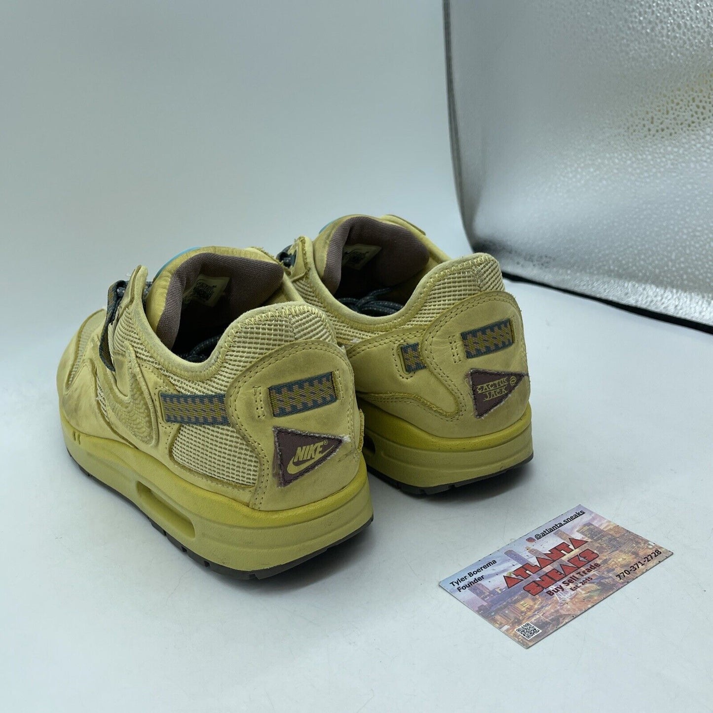 Size 10 - Nike Air Max 1 x Travis Scott Saturn Gold Yellow Suede (DO9392-700)