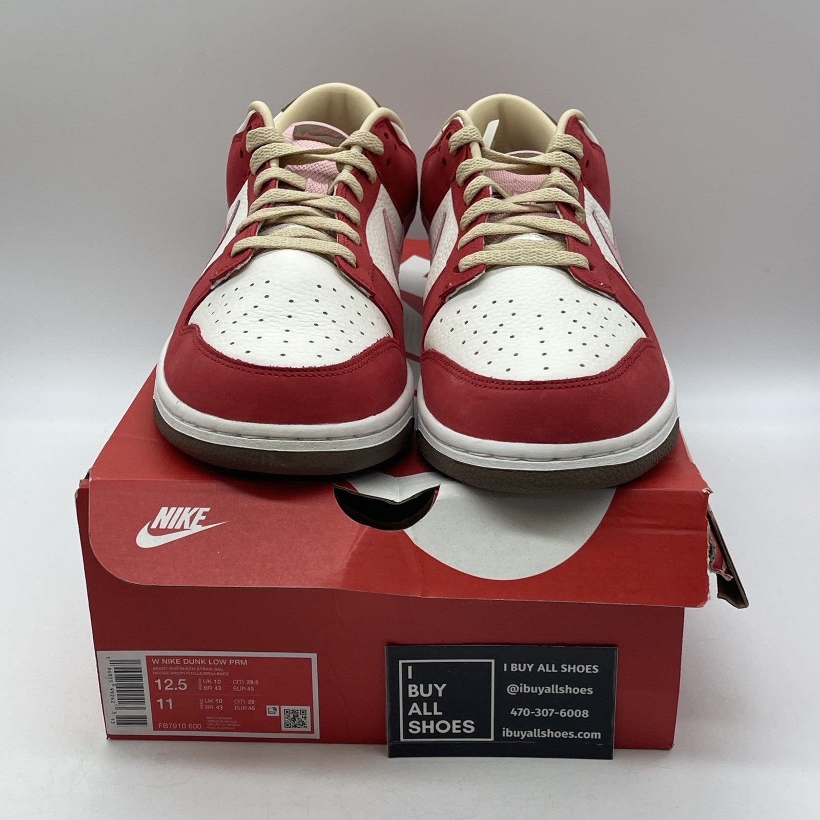 Size 12.5W - Nike Dunk Premium Low Bacon Suede Leather (FB7910-600)