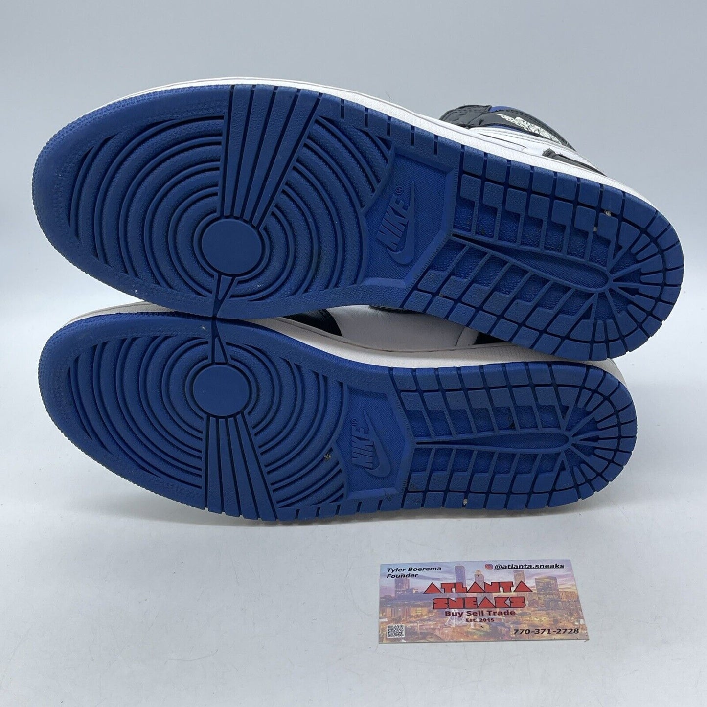 Size 9.5 - Jordan 1 Retro OG High Royal Toe Black Blue White (555088-041)