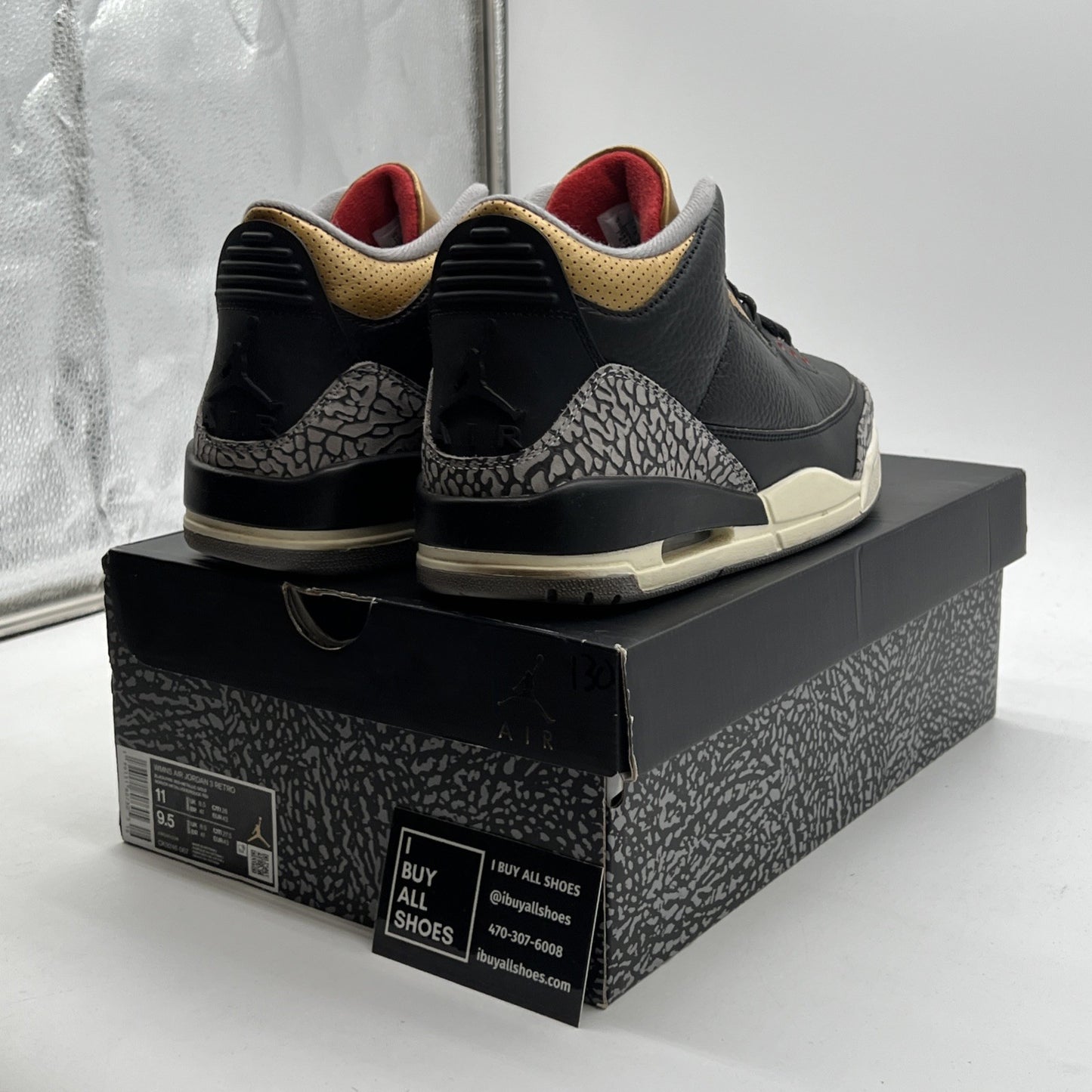 Size 11 - Air Jordan 3 Retro Mid Black Gold W (CK9246-067)