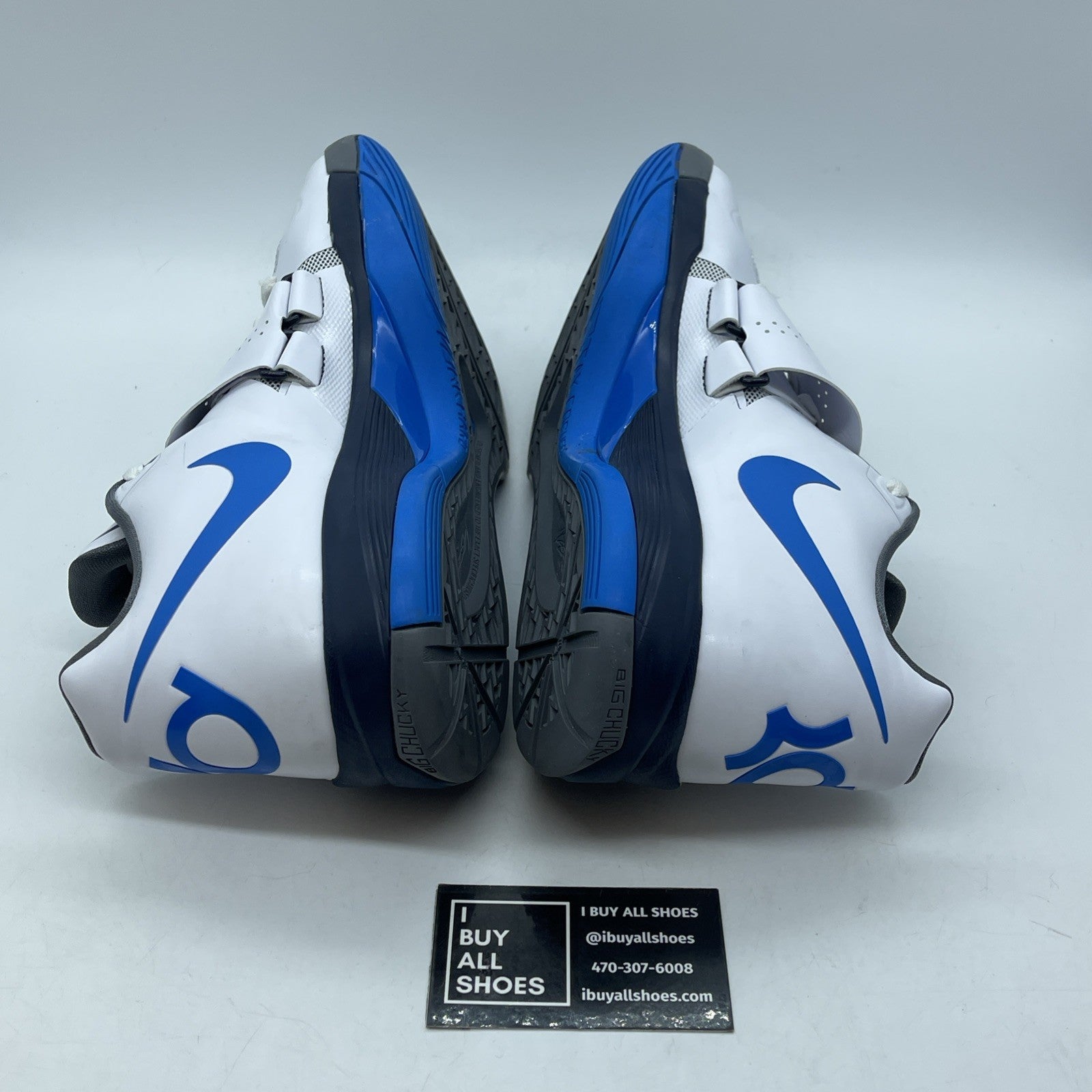 Size 13 - Nike Zoom KD 4 White Photo Blue Grey Leather (473679-100)