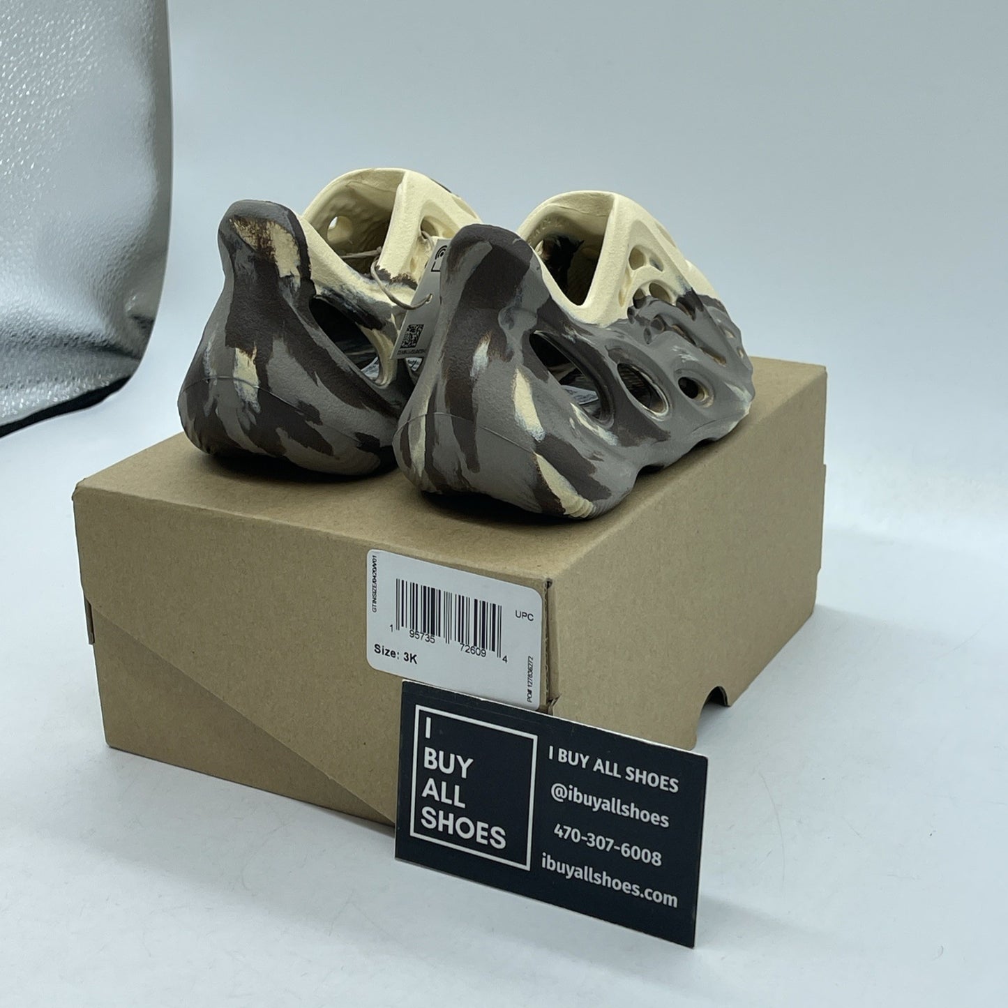 Size 3K - adidas  Yeezy Foam Runner Brown Rubber (GY116)