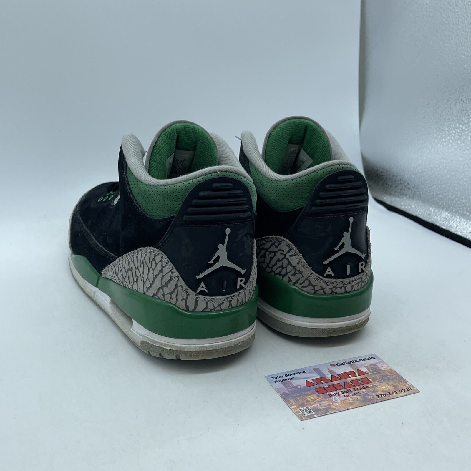 Size 10.5 - Jordan 3 Retro Mid Pine Green Black Grey Suede Leather (CT8532-030)