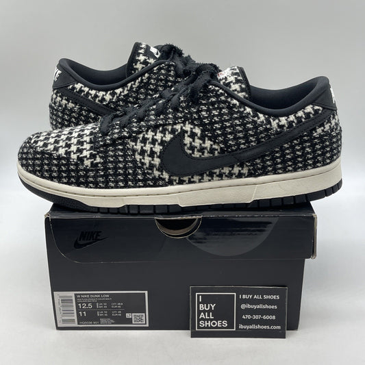 Size 12.5W - Harris Tweed x Nike Dunk Low Black Phantom  (HQ5036-901)