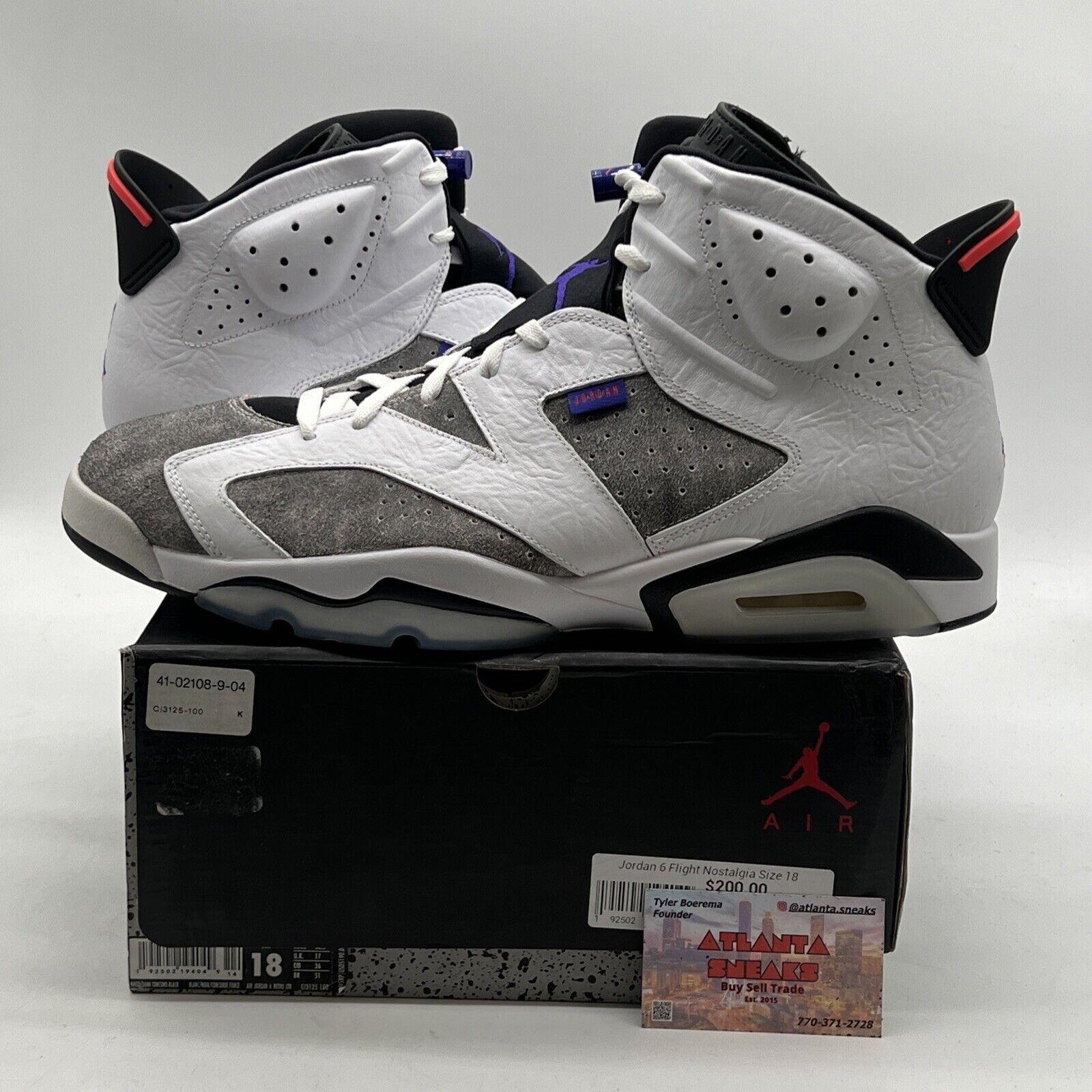 Size 18 - Air Jordan 6 Retro LTR Flint (CI3125-100)