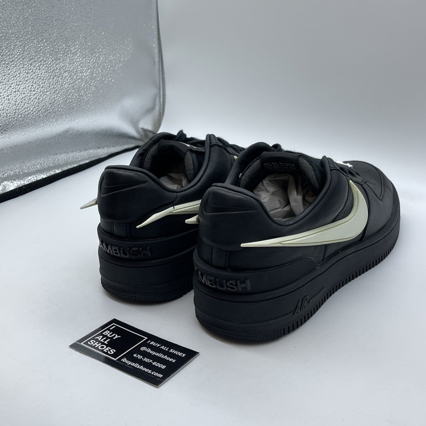 Size 13 - Nike AMBUSH x Air Force 1 Low Black White Leather (DV3464-001)