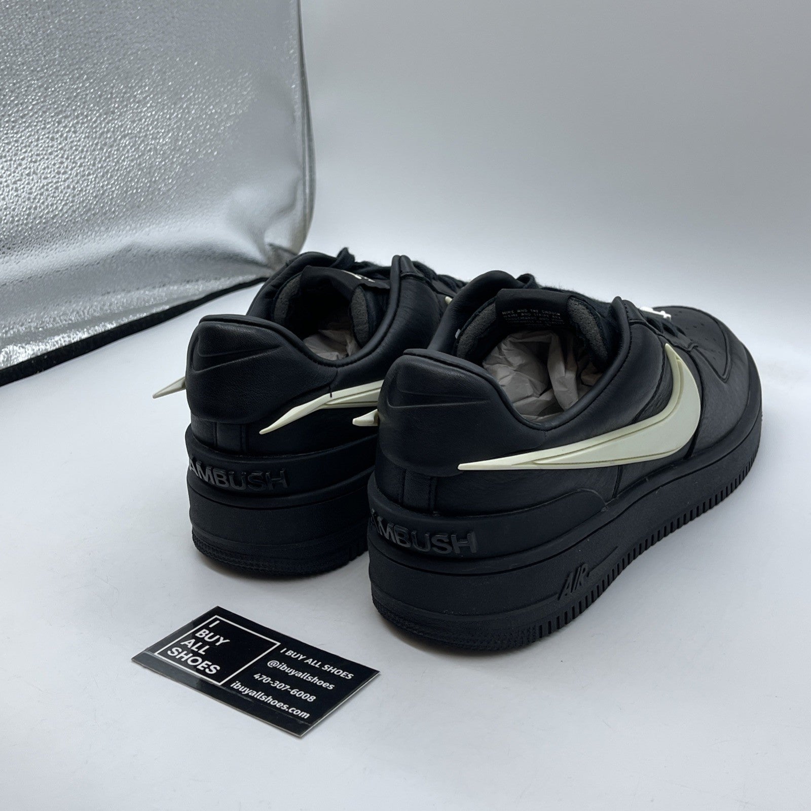 Size 13 - Nike AMBUSH x Air Force 1 Low Black White Leather (DV3464-001)