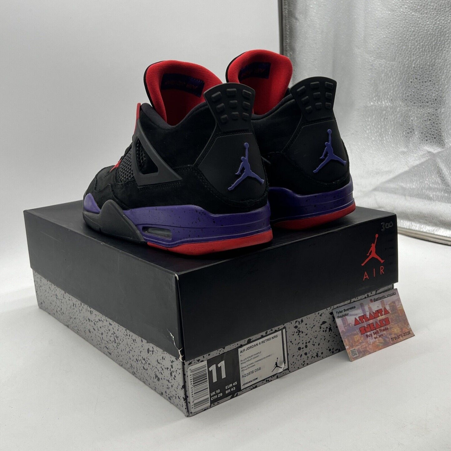 Size 11 - Air Jordan 4 Retro NRG Raptors - Drake Signature Suede (AQ3816-056)