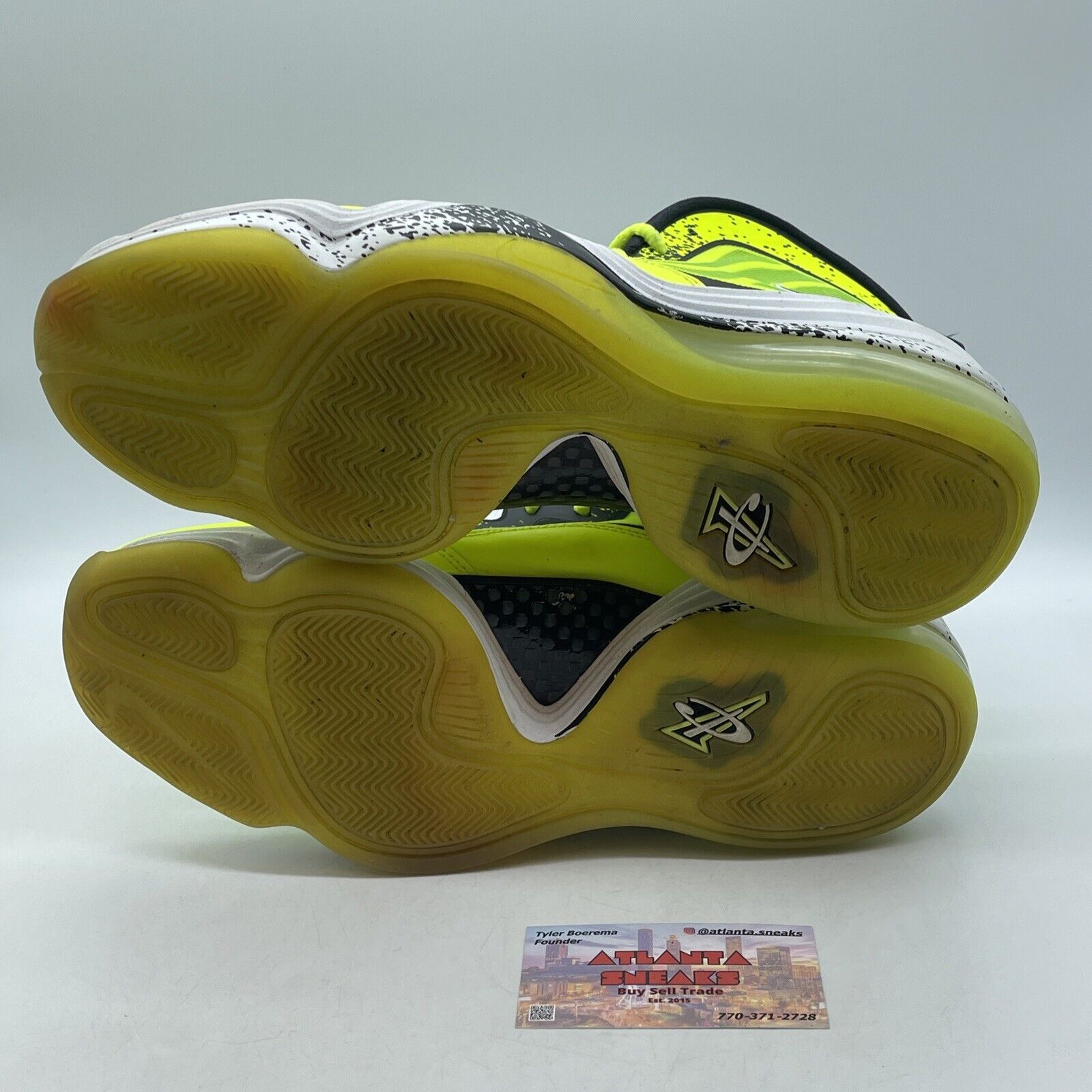 Size 10 - Nike Air Penny 5 Highlighter Black White (628568-701)