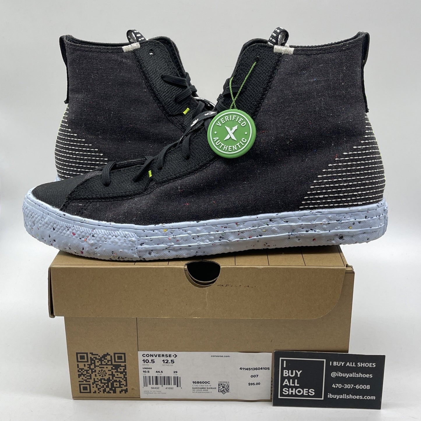 Size 10.5 - Converse Chuck Taylor All Star Crater High Black