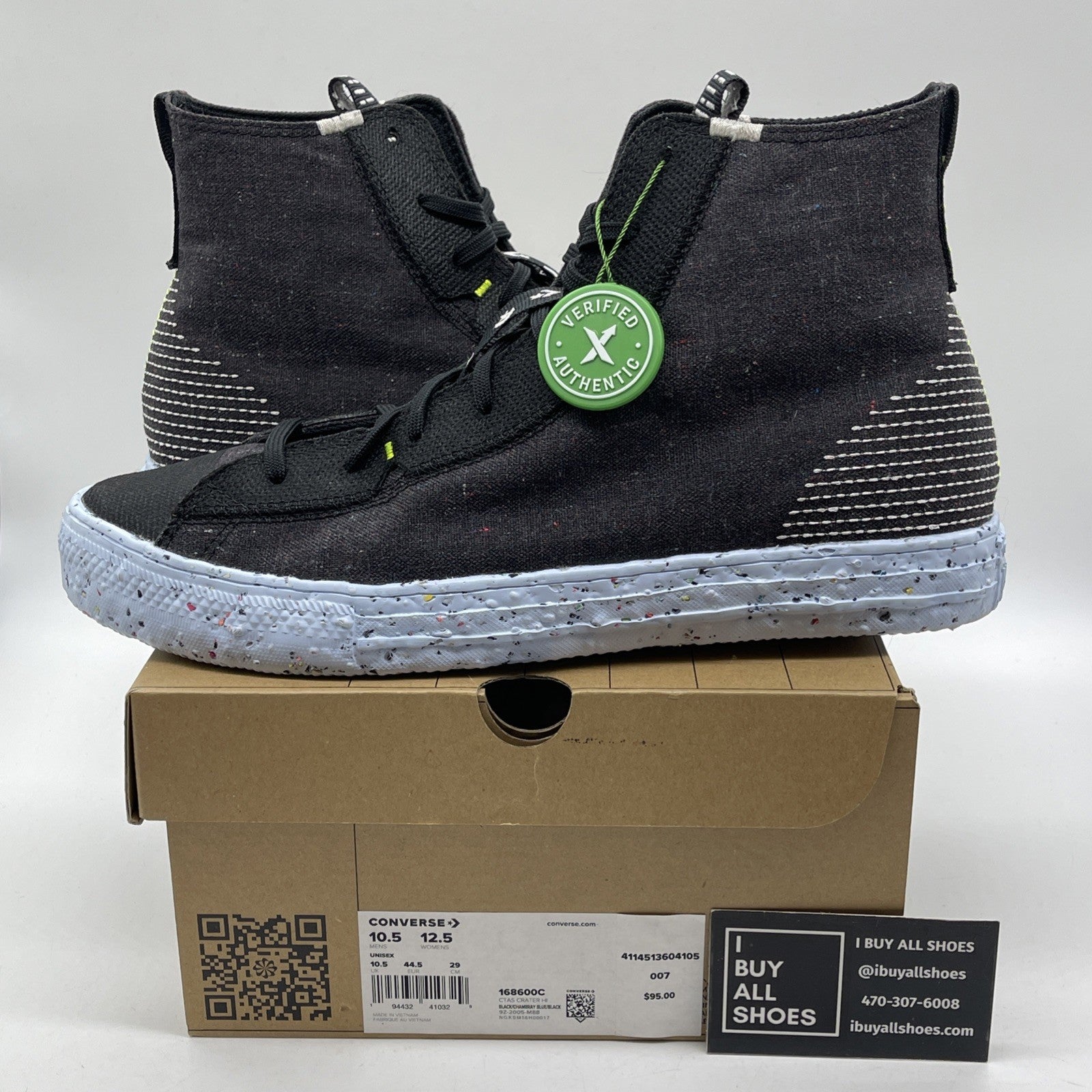 Size 10.5 - Converse Chuck Taylor All Star Crater High Black