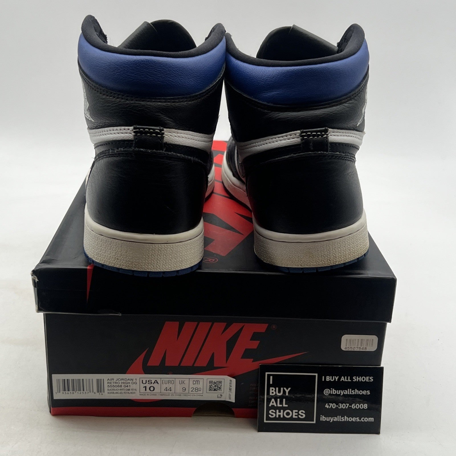 Size 10 - Air Jordan 1 Retro OG High Royal Toe (555088-041)