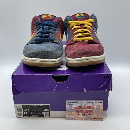 Size 10.5 - Nike Dunk SB Low Catalonia Burgundy Blue Suede  (DJ0606-400)