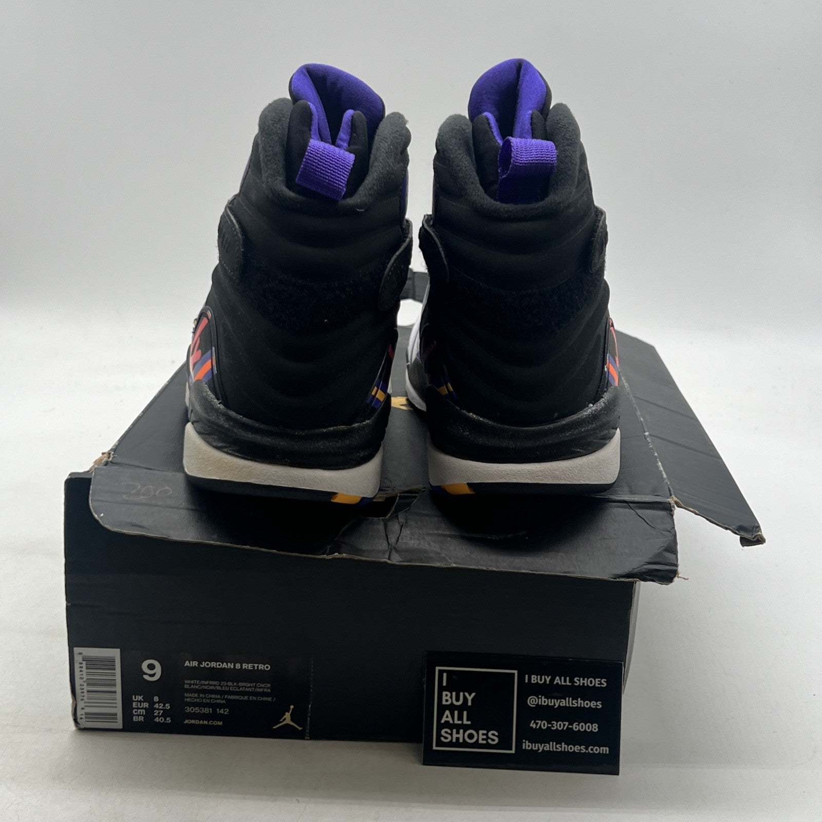 Size 9 - Air Jordan 8 Three-Peat (305381-142)