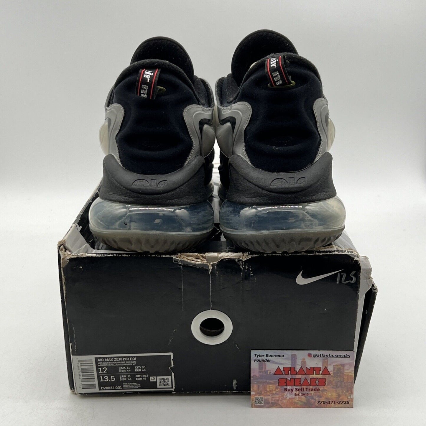 Size 12 - Nike Air Max Zephyr Evolution of Icon Black Grey (CV8834-001)