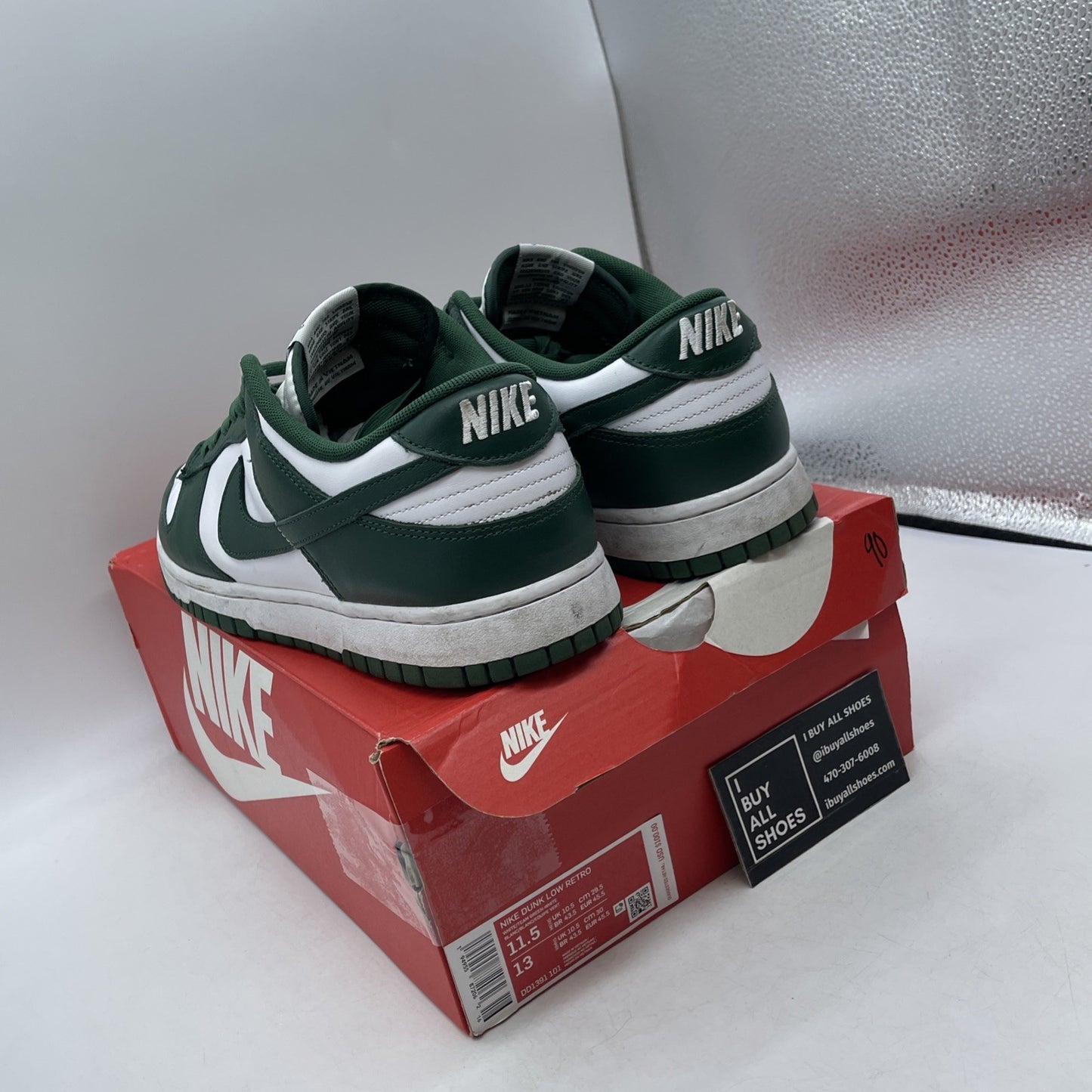 Size 11.5 - Nike Dunk Low Michigan State (DD1391-101)