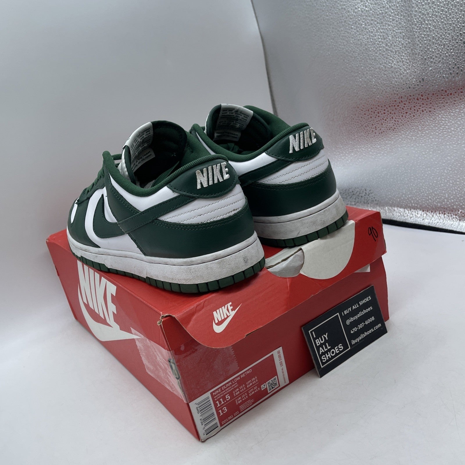 Size 11.5 - Nike Dunk Low Michigan State (DD1391-101)