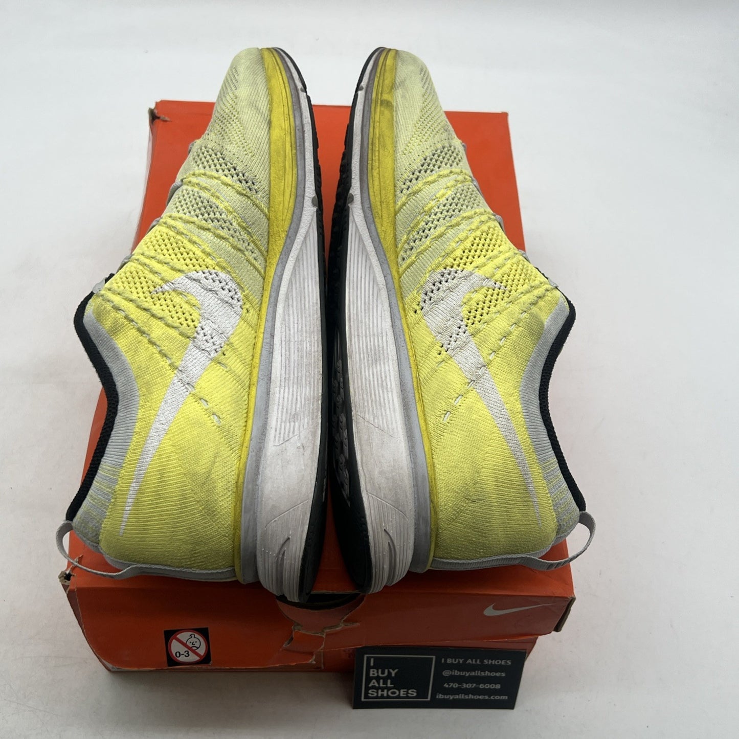Size 11 - Nike Flyknit Trainer+ Yellow (532984-710)