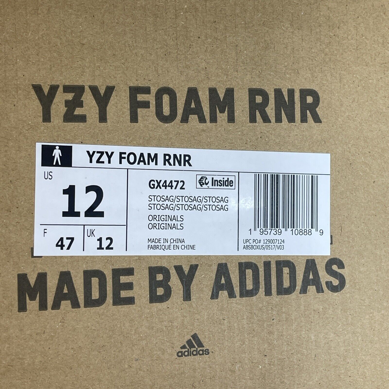 Size 12 - adidas Yeezy Foam Runner Stone Sage Brown (GX4472)