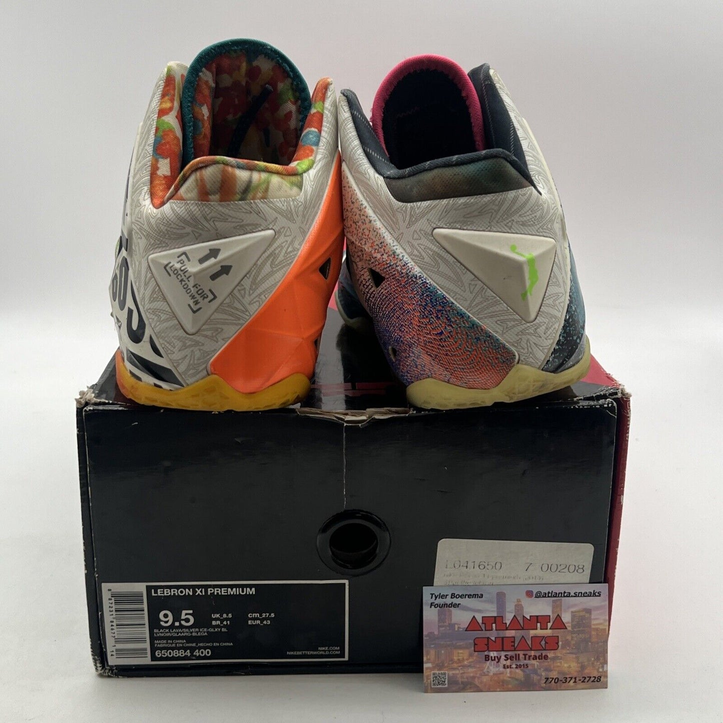 Size 9.5 - Nike LeBron 11 Premium What The LeBron (650884-400)