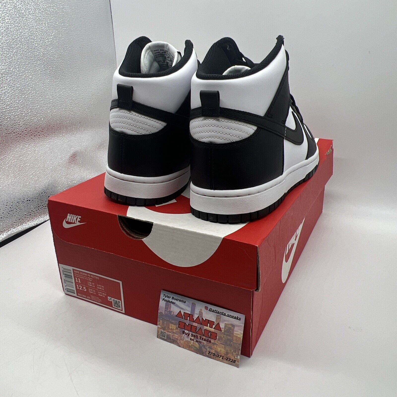 Size 11 - Nike Dunk High Black White Brand New Og All