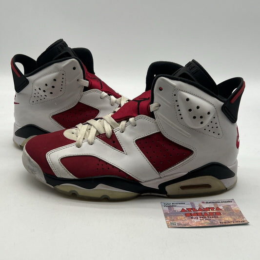 Size 8 - Jordan 6 Retro OG Mid Carmine Black White Red Suede (CT8529-106)