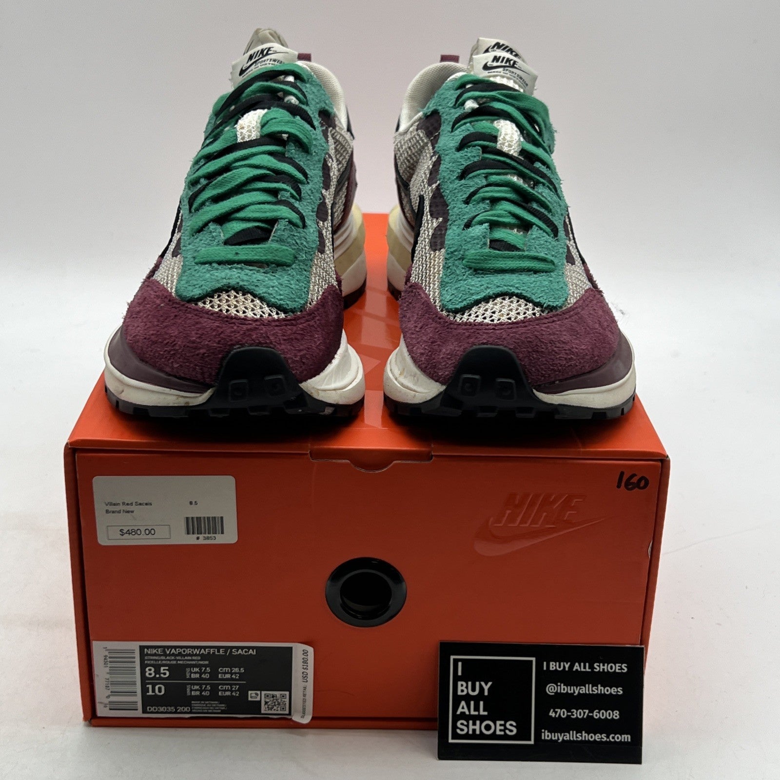Size 8.5 - Nike sacai x VaporWaffle SP Villain Red (DD3035-200)