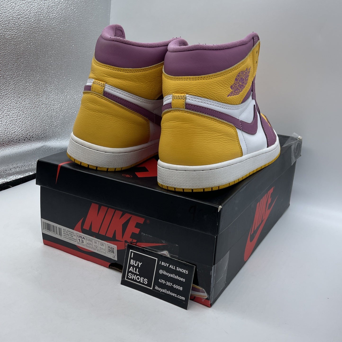 Size 13 - Jordan 1 Retro High OG Brotherhood Yellow White Leather (555088-706)