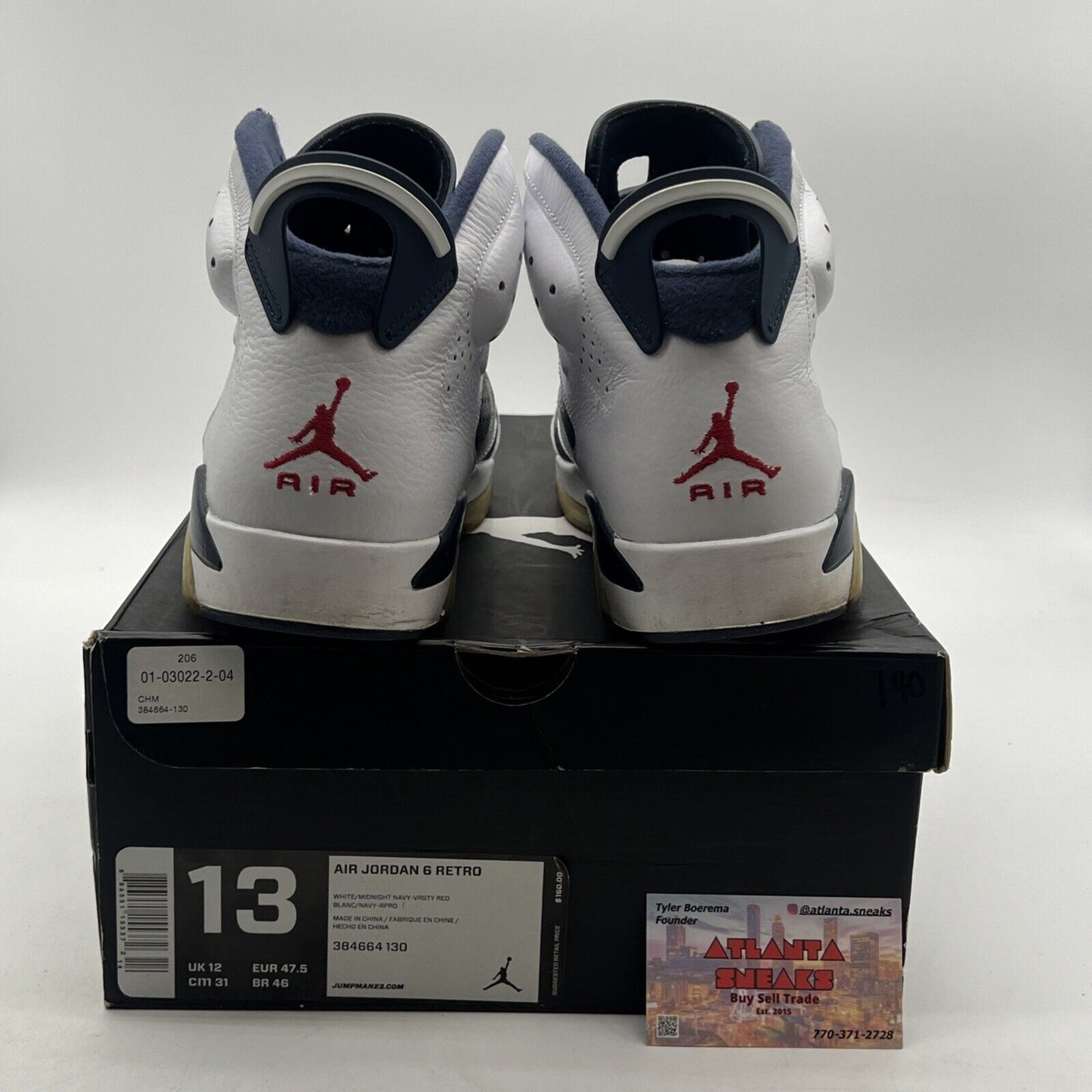 Size 13 - Air Jordan 6 Retro 2012 Olympic (384664-130)
