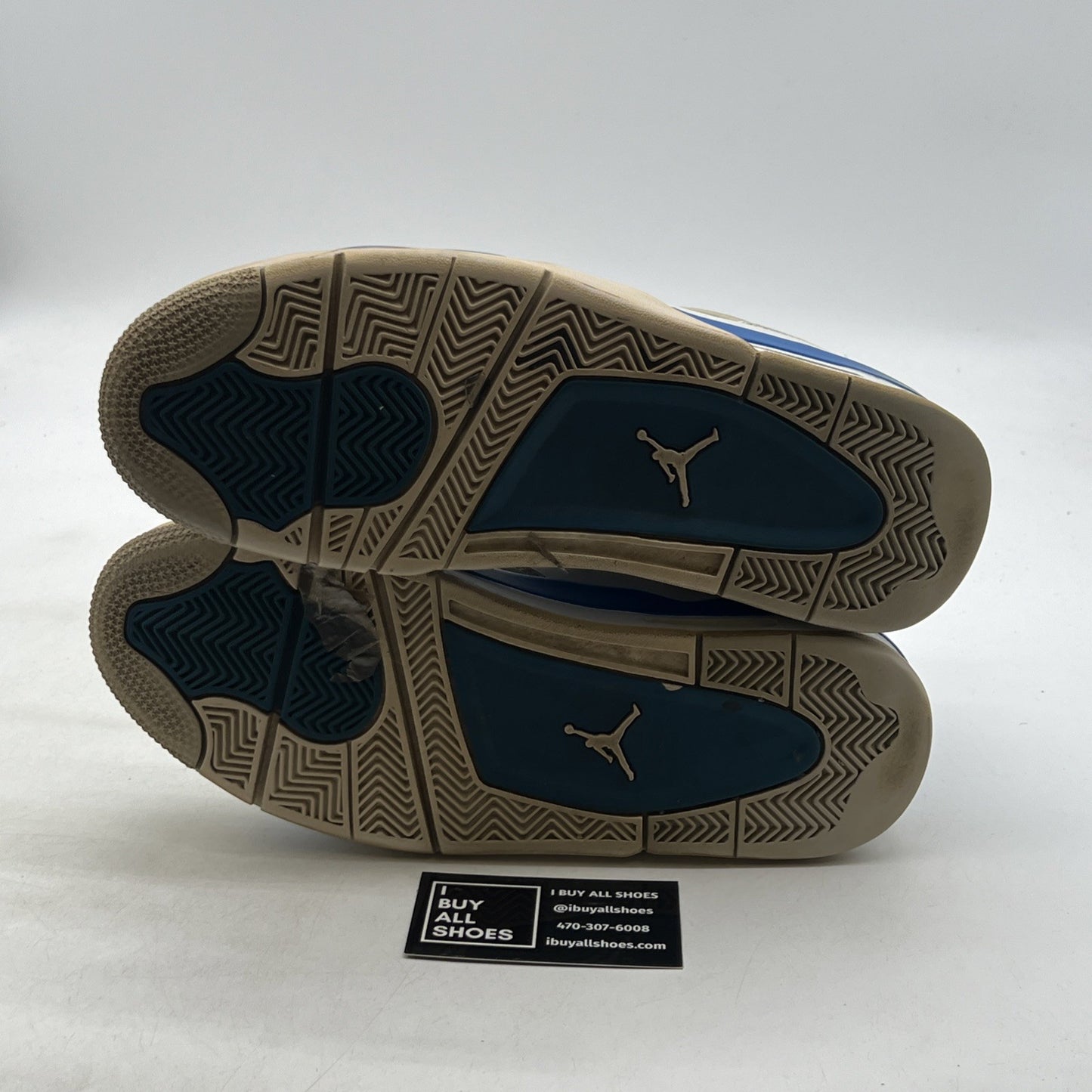 Size 9.5 - Air Jordan 4 Retro Military Blue 2012 (308497-105)