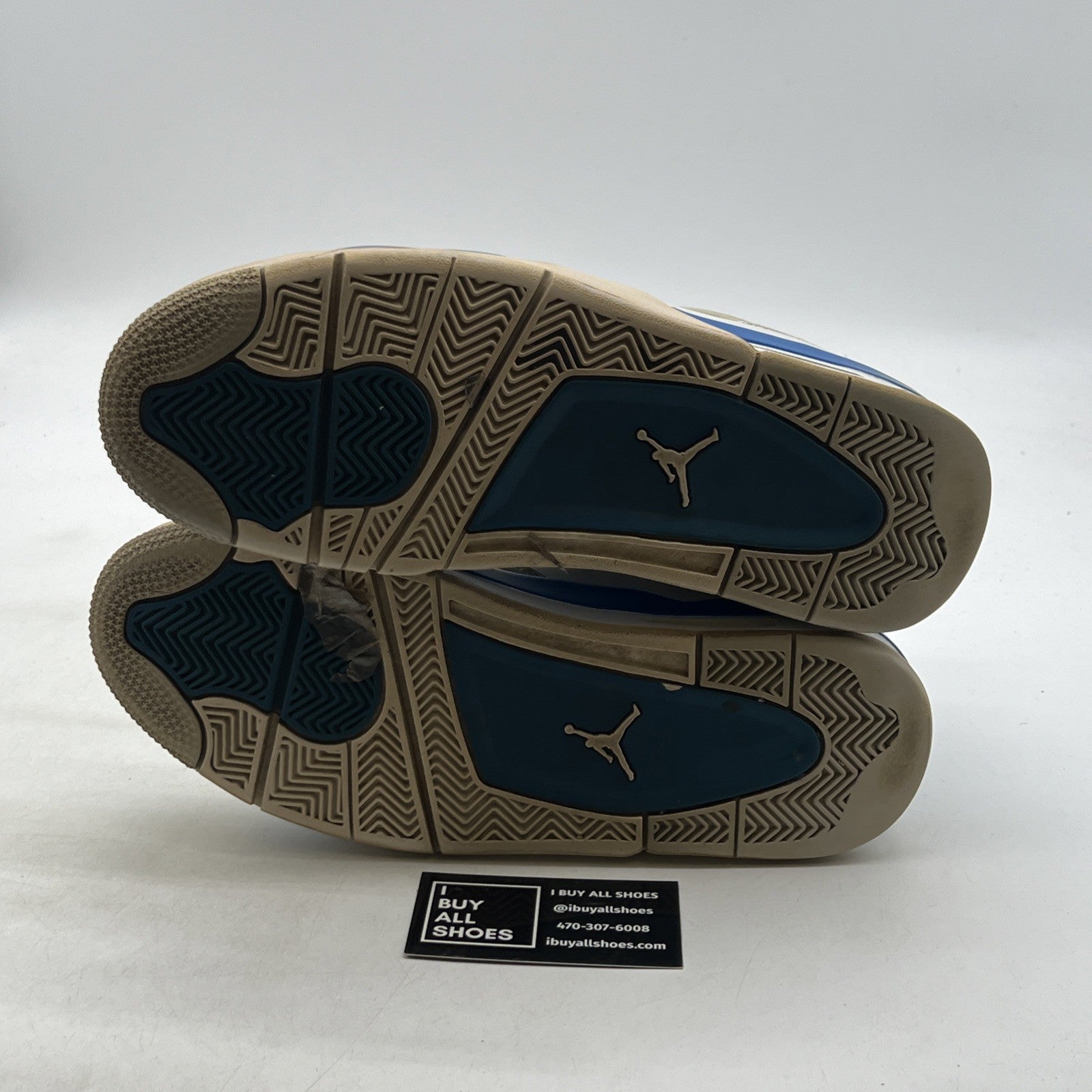 Size 9.5 - Air Jordan 4 Retro Military Blue 2012 (308497-105)