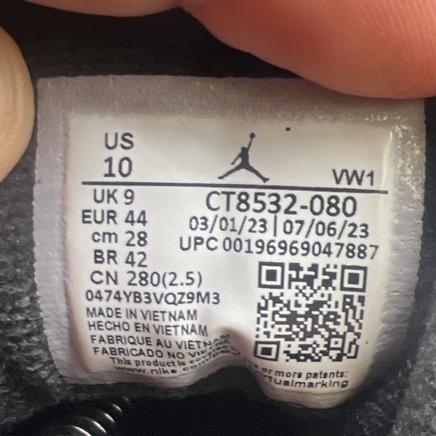 Size 10 - Air Jordan 3 Retro 2023 Mid Fear (CT8532-080)