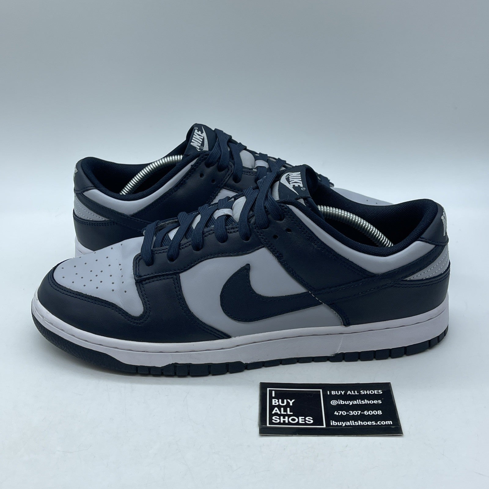 Size 12 - Nike Dunk Low Georgetown Blue Grey Leather (DD1391-003)