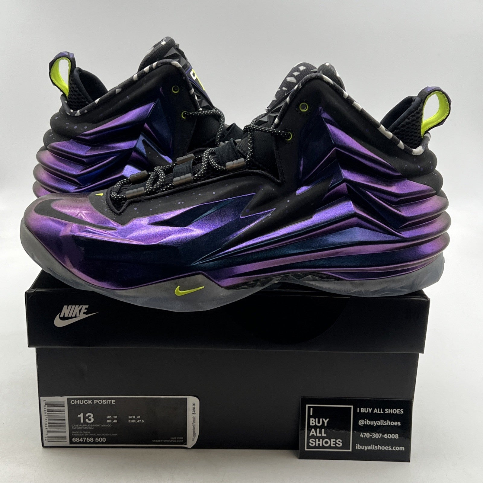Size 13 - Nike Chuck Posite Cave Purple (684758-500)