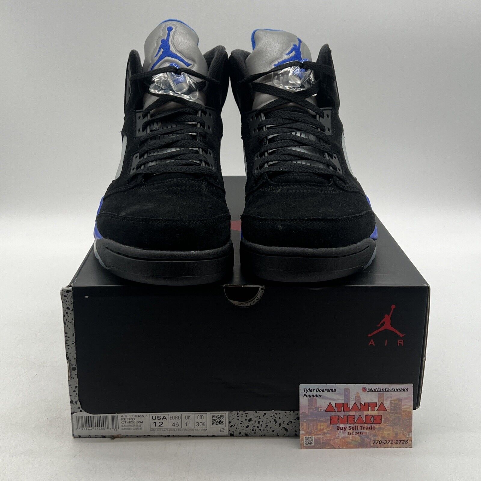 Size 12 - Jordan 5 Retro Mid Racer Blue Black Icey Suede (CT4838-004)