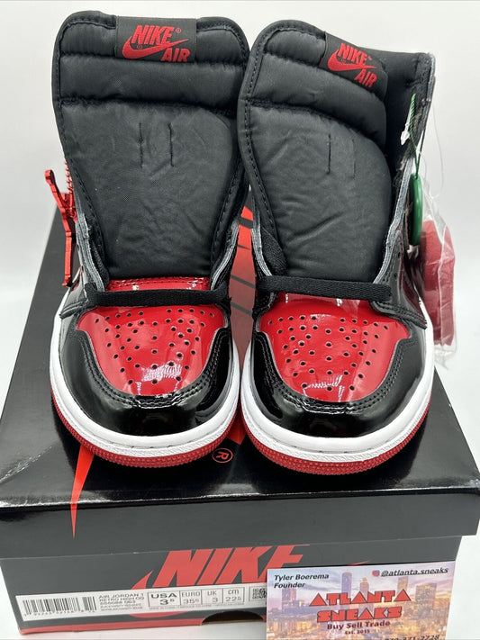 Size 3.5 - Jordan 1 Retro High OG Patent Bred